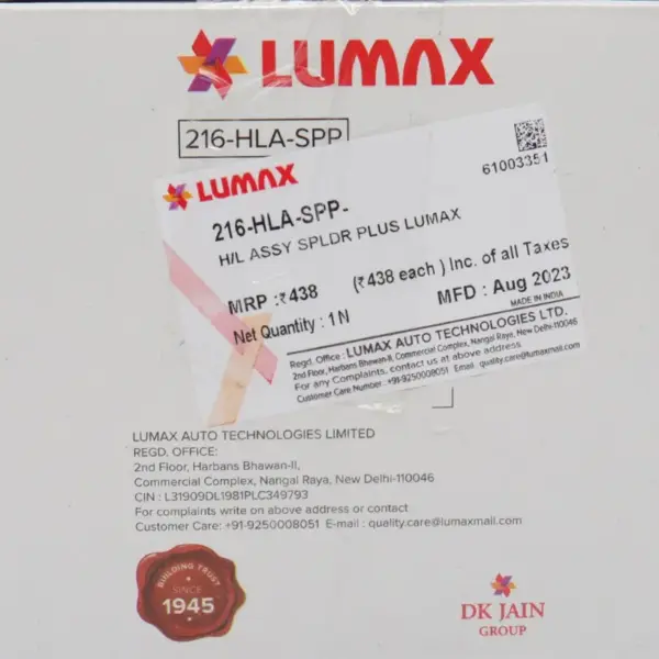 Lumax Head Light Assembly For Splendor Plus - Image 3