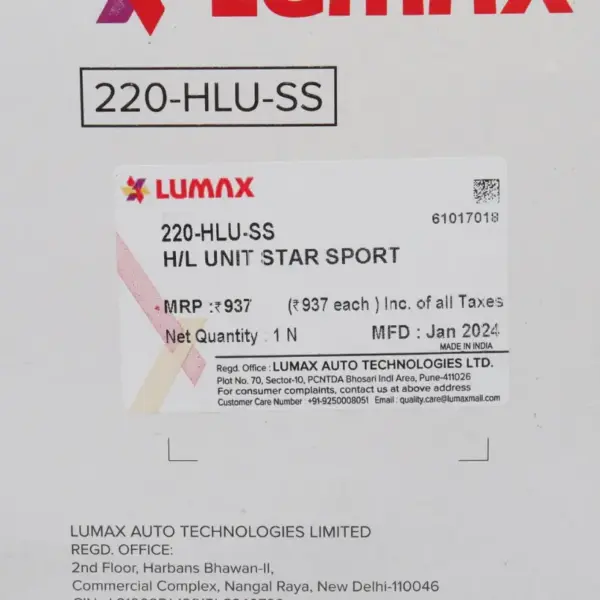 Lumax Head Light Assembly For Star Sport - Image 3