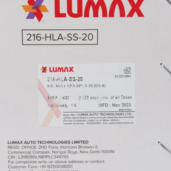 Lumax Head Light Assembly For Super Splendor - Image 3