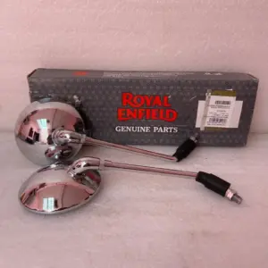 Kal00003/a Mass Added Mirror Kit Chrome (side Mirror Classic Chrome Genuine) Royal Enfield All Models