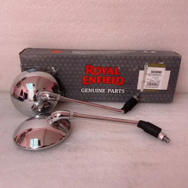 Kal00003/a Mass Added Mirror Kit Chrome (side Mirror Classic Chrome Genuine) Royal Enfield All Models