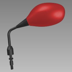 Mirror Assy L Back (sports Red) | Passion Pro | Hero