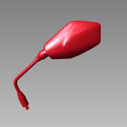 Mirror Assy Left Hand Back Sports Red For Ignitor | Hero