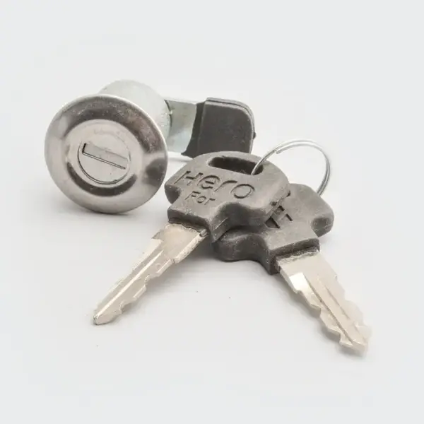 Petrol Tank Lid Lock & Patti (w/key) Splendor - Image 2