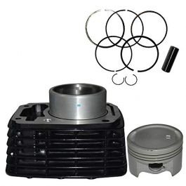 Cylinder Block Piston Kit Compatible For Honda Unicorn/xtreme/hunk (black)