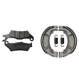 Front & Rear (combo) Brake Pad + Brake Shoe Set Compatible For Honda Shine Old Models (dp2+bss01)