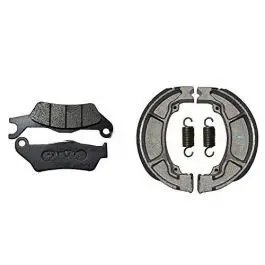 Front & Rear (combo) Brake Pad + Brake Shoe Set Compatible For Honda Unicorn (dp2+bss01)
