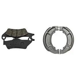 Front & Rear (combo) Brake Pad + Brake Shoe Set Compatible For Suzuki Gs150r (dp13+bss04)