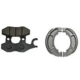 1 Front & Rear (combo) Brake Pad + Brake Shoe Set Compatible For Suzuki Heat (dp5+bss04)