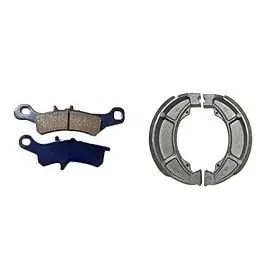 Front & Rear (combo) Brake Pad + Brake Shoe Set Compatible For Yamaha Libero (dp19+bss06)