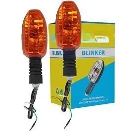 Blinker Indicator Assly. Compatible For Bajaj Platina Yellow Universal (set Of 2)