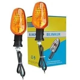 Blinker Indicator Assly. Compatible For Tvs Star City Yellow - Rear (set Of 2)