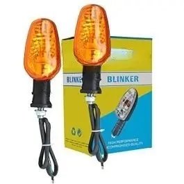 Blinker Indicator Assly. Compatible For Tvs Star City Yellow - Rear (set Of 2)