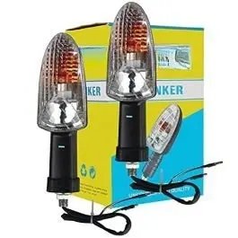 Blinker Indicator Assly. Compatible For Tvs Apache Rtr (white) (set Of 2)