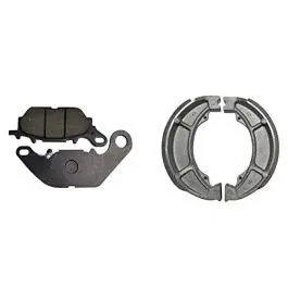 Motorcycle Front & Rear (combo) Brake Pad + Brake Shoe Set Compatible For Tvs Jupiter (dp23+bss13)