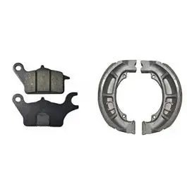 Motorcycle Front & Rear (combo) Brake Pad + Brake Shoe Set Compatible For Hero Cbz (dp3+bss01)