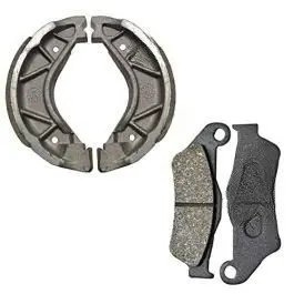 Motorcycle Front & Rear (combo) Brake Pad + Brake Shoe Set Compatible For Yamaha Fz Old Models (dp1+bss09)