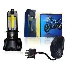 Universal Led Hi/lo Beam Front Light Bulb Motorcycle Headlight With Drl Function, White (set Of 1)