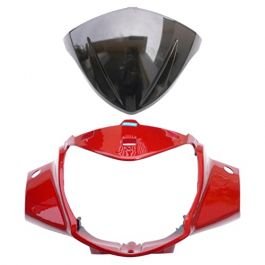 Head Light Visor Mask Compatible For Hero Maestro Edge Red
