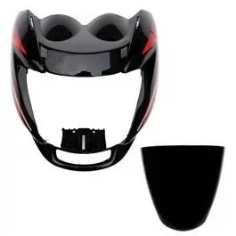 Head Light Visor Mask Compatible For Hero Passion Pro O/m Black Red