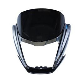 Head Light Mask Compatible Compatible For Hero Super Splendor Bs-6 Bk-silver