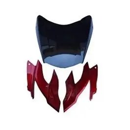 Head Light Mask Compatible Compatible For Tvs Apache Beast Red