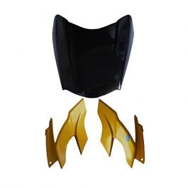 Head Light Mask Compatible Compatible For Tvs Apache Beast Yellow