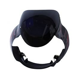 Head Light Visor Mask Compatible For Bajaj Discover.dts-i 135cc O/m Bk-red