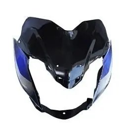 Head Light Visor Mask Compatible For Bajaj Discover 125cc St Bk-blue