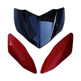 Head Light Visor Mask Compatible For Bajaj Pulsar 135cc S.red