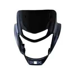 Head Light Visor Mask Compatible For Bajaj Platina 100 Led Bk-grey