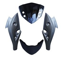 Head Light Visor Mask Compatible For Yamaha Fz-s Silver