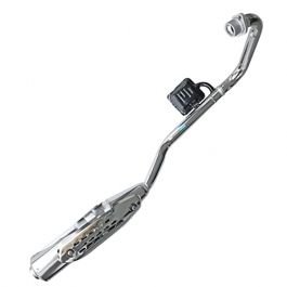 Silencer Compatible For Bajaj Discover 125 Dtsi (with Plate) (chrome)