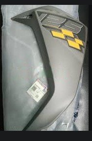 Panel Bottom Left Side Titanium Grey With Tapeset For Tvs Ntorq 125 Racing Yellow
