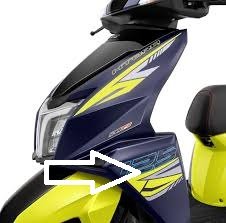 Panel Bottom Left Side Xt Neon Green Blue For Ntorq 125 | Tvs