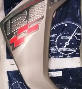 Panel Bottom Right Side Titanium Grey With Tapeset For Tvs Ntorq 125 Racing Red