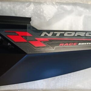 Panel Left Side Matt Black With Tapeset For Tvs Ntorq 125 Racing Red