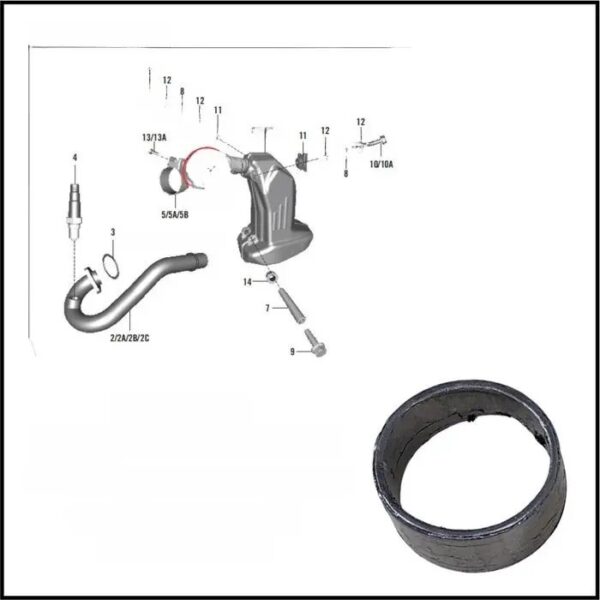 Seal Ring Exhaust Pipe A - (jg591039)