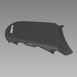Set , Center Rear Cowl (panther Black Metallic Nh-b08m) | Acheiver 150 | Hero