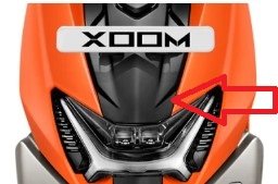 Set Cover Front Upper Black For Xoom 110 | Hero