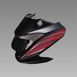 Set, Fr Visor Blk Type-1, Nh-1 Passion Pro