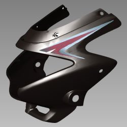 Set Front Cowl Black- Type-1 For Glamour | Hero