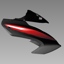 Set Front Cowl Black With Red Stripe For Hero Glamour I3s,glamour Fi,glamour Ibs