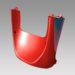 Set, Front Lower Cover, Candy Blaze Red Pleasure Till 2012(pleasure)