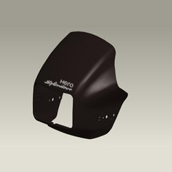 Set Front Visor Black For Hero Splendor+ (2012-2019)