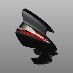Set Front Visor Black & Red For Hero Hf-deluxe Bs6