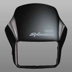 Set, Front Visor, Black, Type-2 (splendor Plus I3s 2019) | Hero