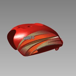 Set Fuel Tank (candy Blaze Red) For Hero Splendor Pro