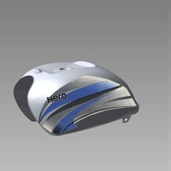 Set Fuel Tank (silver Metallic) For Hero Splendor Plus