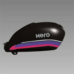 Set Fuel Tank | Splendor Plus | Black Nh1 Type - 3 | Hero